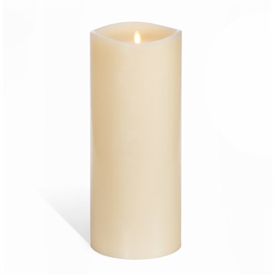 Luminara - Flameless LED Candle - 360-Degree Large Indoor Pillar - Unscented Ivory Wax - Remote Ready - 6
