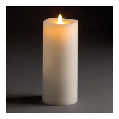 LightLi by Liown - Moving Flame - Flameless LED Candle - Indoor - Ivory Paraffin Wax - Remote Ready - 3.5" x 8.5"