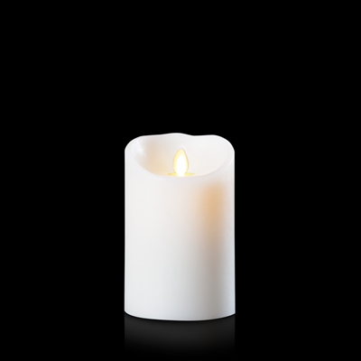 Luminara - Flameless LED Candle - Indoor - Unscented White Wax - Remote Ready - 3.5" x 5"