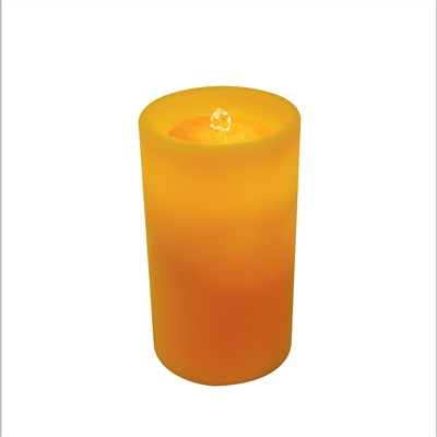 AquaFlame - Flameless LED Candle Fountain - Indoor - Wax - Amber - 5" x 8.5"