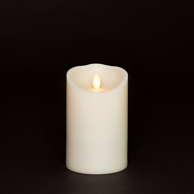 Torchier Moving Flame - Flameless LED Candle - Indoor - Wax - Ivory - Remote Ready - 3.5" x 5"