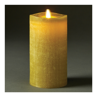 LightLi by Liown - Moving Flame - Flameless LED Candle - Linen Moss Wax - Bluetooth App Ready - Remote Ready - 3.5" x 7"