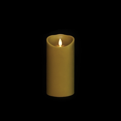 Liown - Moving Flame - Flameless LED Candle - Indoor - Sage Wax - Forest Scented - Remote Ready - 3.5" x 7"