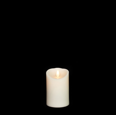 Liown - Moving Flame - Flameless LED Candle - Indoor - Ivory Wax - Vanilla Scented - Remote Ready - 3