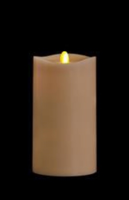 Matrixflame - Flickering Digital Flameless LED Candle - Indoor - Autumn Wood Scented - Sand Colored Wax - Remote Ready - 3.5