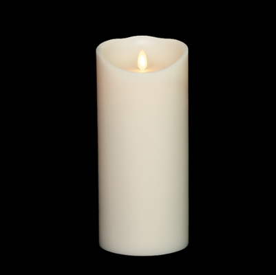 Liown - Moving Flame - Flameless LED Candle - Indoor - Ivory Unscented Wax - Remote Ready - 4