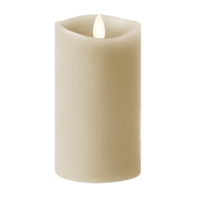 Luminara - 360-Degree Flameless LED Candle - Indoor - Unscented Stone Grey Wax - Remote Ready - 3" x 4"