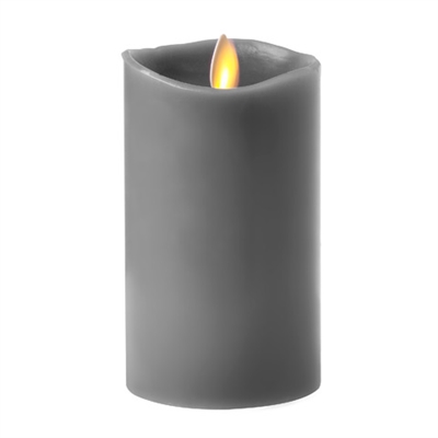 Luminara - 360-Degree Flameless LED Candle - Indoor - Unscented Gravel Grey Wax - Remote Ready - 3