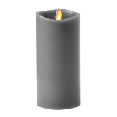 Luminara - 360-Degree Flameless LED Candle - Indoor - Unscented Gravel Grey Wax - Remote Ready - 3