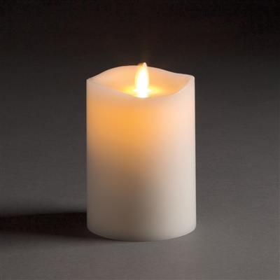 LightLi by Liown - Moving Flame - Flameless LED Smart Candle - Ivory Wax - Remote Ready - Bluetooth App Ready - 3.5" x 5"