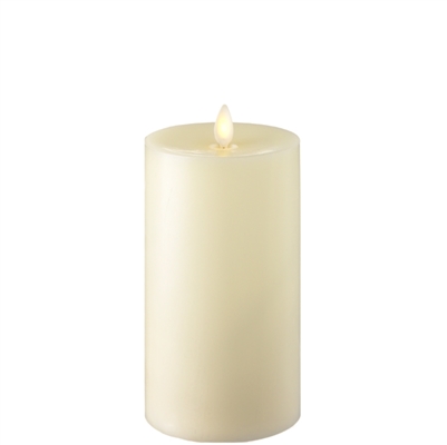 Liown - Moving Flame - Flameless LED Candle - Indoor - Ivory Wax - Flat Top - Remote Ready - 3.5