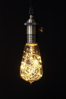 The Light Garden - Decorative LED Bulb - Vintage ST18 Bulb Shape - Indoor/Outdoor - 30 LED String Lights - 1W - 110-240VAC - 2K Color Temperature - Standard E26 Screw Base - 2.25