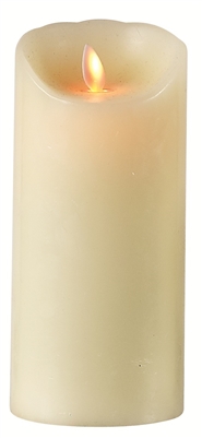Mystique - Flameless LED Pillar Candle - Indoor - Wax - Ivory - Remote-Ready - 3.25