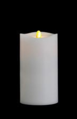 Matrixflame - Flickering Digital Flameless LED Candle - Indoor - Unscented White Wax - Remote Ready - 3.5