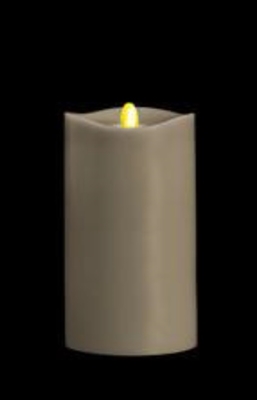Matrixflame - Flickering Digital Flameless LED Candle - Indoor - Coconut Scented - Slate Colored Wax - Remote Ready - 3.5
