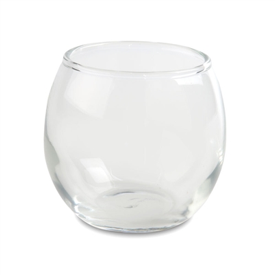 Tealight or Votive Candle Cup Holder - Clear Glass Bubble Ball - 3.8