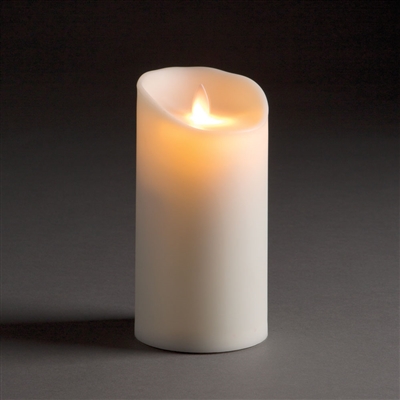 LightLi by Liown - Moving Flame - Flameless LED Candle - Outdoor - Ivory ABS Plastic - Remote Ready - 3.5" x 7"