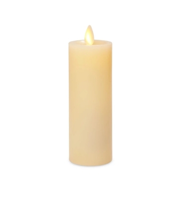 Luminara Real Flame Effect Candle - Slim Pillar - 2-Inches x 6.1-Inches - Unscented Ivory Wax - Indoor - Remote Ready