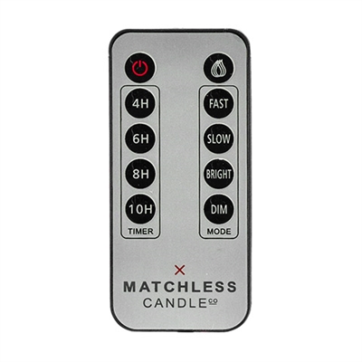 Matchless - 5-Function Hand-Held Remote Control - Works With Matchless Moving Flame LED Candles
