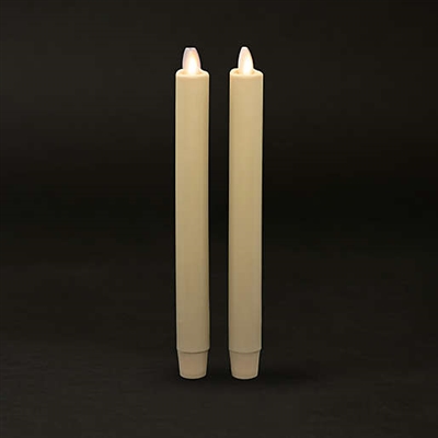 Radiance - Simply Ivory Clear Faceted Glass Pillar Candle - Poured Wax -  Realistic LED Flame Effect - Indoor - Unscented