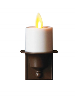 Luminara Moving Flame - Automatic Flameless LED Tealight Plug-In Night Light - Indoor - Ivory & Brown ABS