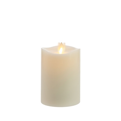 Matchless - Moving Flame LED Candle - Indoor - Wax - Ivory - Vanilla Honey Scent - Remote Ready - 3.5