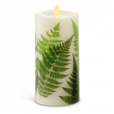 Luminara - Flameless LED Candle - Faux Fern - Indoor - Unscented White Wax - Remote Ready - 3