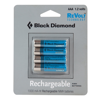 Black Diamond - AAA - 1.2V - 1000mAh - NiMH Rechargeable Battery - 4-Pack