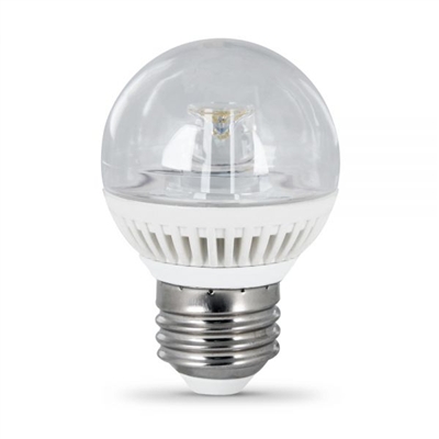 Feit Electric - LED Bulb - G16 Clear Globe - 40W Equivalent - 3000K Warm White - 300 Lumens - Dimmable