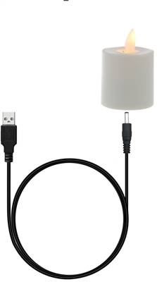 Luminara Rechargeable Moving Flame Tea Lights - Set Of 12 Ivory LED Candles With Charger & Remote