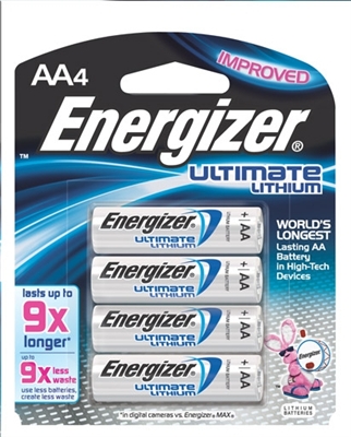 Energizer - AA - 1.5V - Ultimate Lithium Battery - 4-Pack