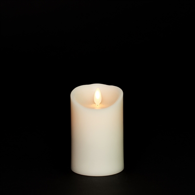 Luminara - Flameless LED Candle - Indoor - Wax - Ivory - Remote Ready - 3" x 4"