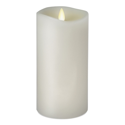 Luminara - 360-Degree Flameless LED Candle - Indoor - Unscented White Wax - Remote Ready - 3" x 8"