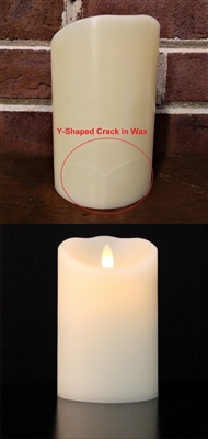 SCRATCH & DENT SPECIAL! - Luminara - Flameless LED Candle - Indoor - Wax - Ivory - Remote Ready - 3.5" x 5"