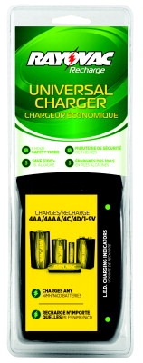 Rayovac - Universal Battery Charger -  AA/AAA/C/D/9V - NiMH or NiCad